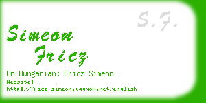 simeon fricz business card